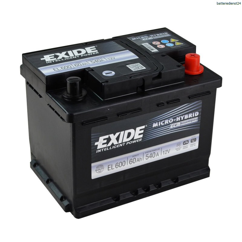 Exide ECM/EFB EL600 60Ah Starterbatterie