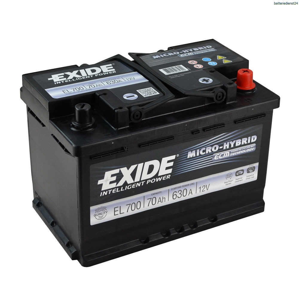 EXIDE Starterbatterien / Autobatterien - EL700 